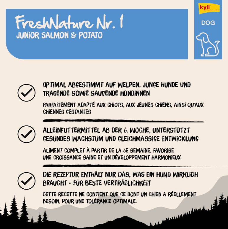 Kyli FreshNature Junior Salmon and Potato, getreidefrei