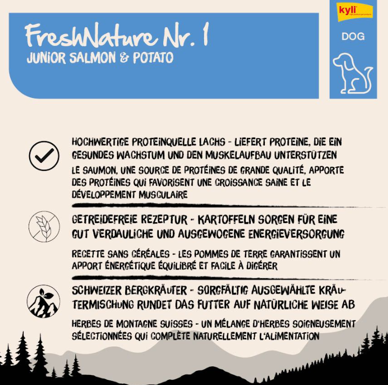 Kyli FreshNature Junior Salmon and Potato, getreidefrei