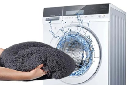 Flauschiges Hundebett rund (Grau) - 50/60/70/80cm