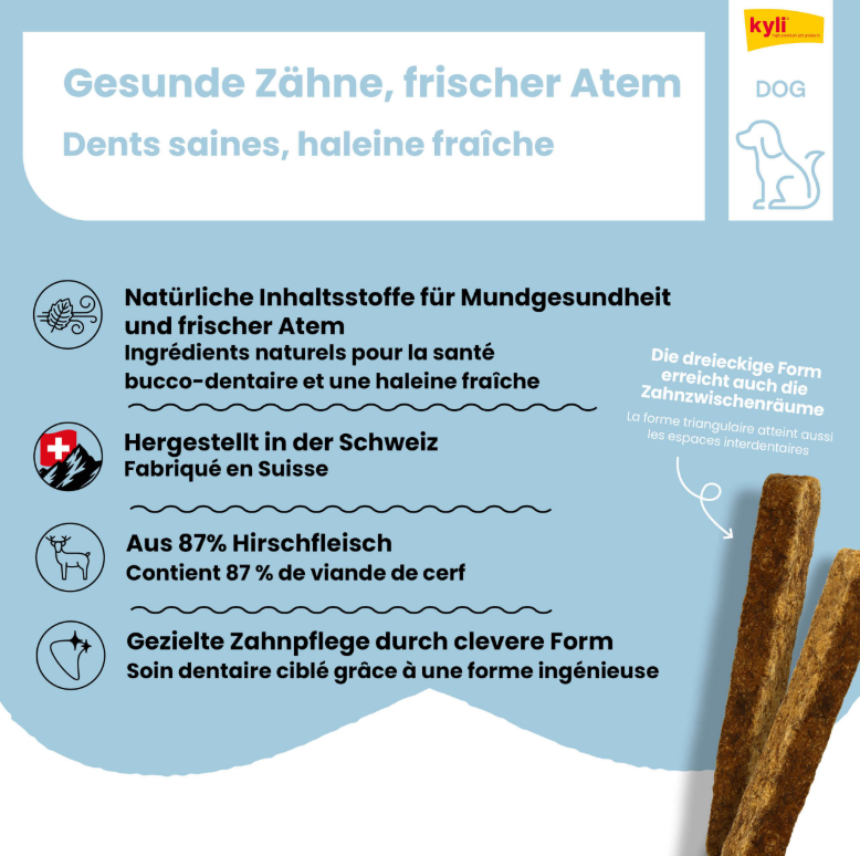kyli Dental Sticks Hirsch oder Truthahn 7 Stk.