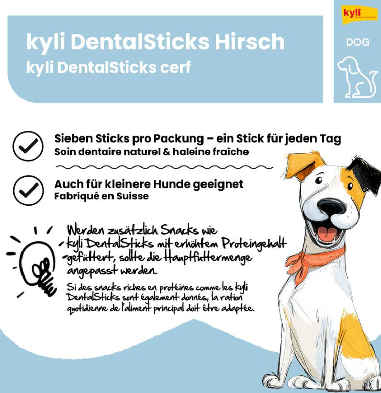 kyli Dental Sticks Hirsch oder Truthahn 7 Stk.