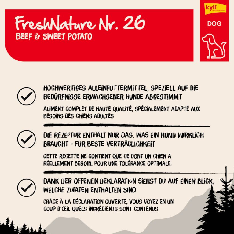 kyli FreshNature Beef & Sweet Potato 12kg