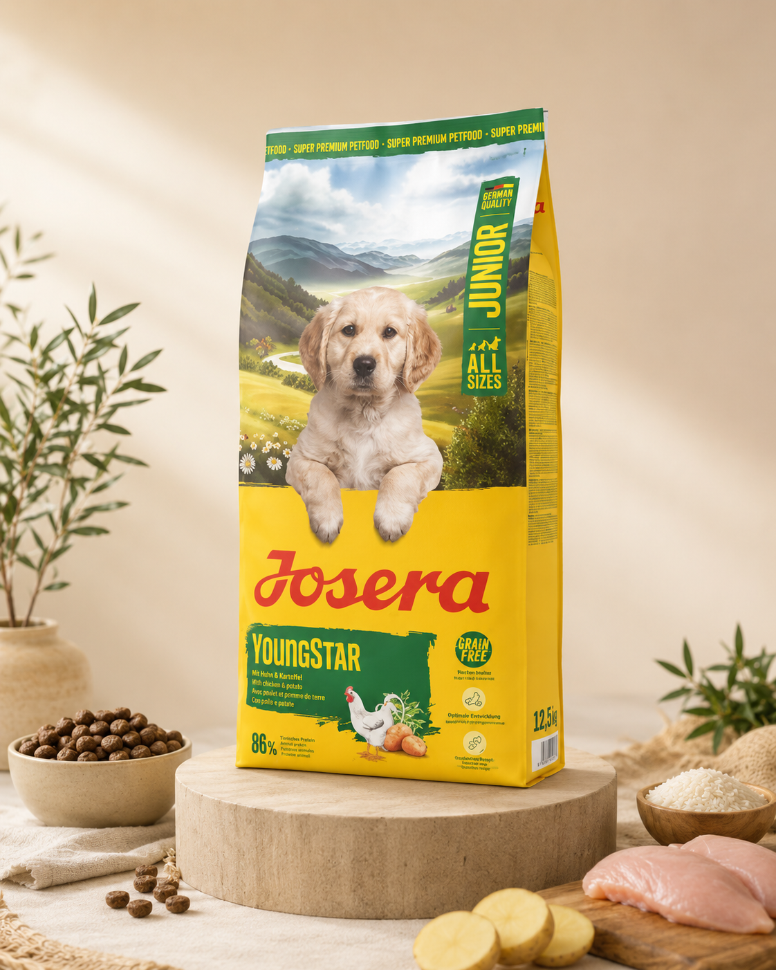 Josera YoungStar – Huhn & Kartoffel – 12,5 kg (getreidefrei)